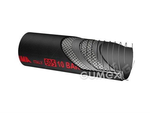 T605 AA, 25/36mm, 10bar/-1bar, NBR/CR, Stahlspirale, -30°C/+80°C, schwarz, 
